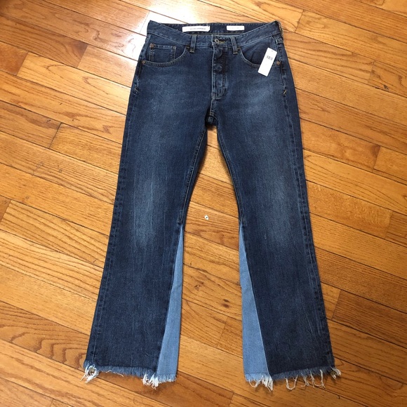 NWT Anthro PILCRO High-Rise Flare Cropped Jeans - Picture 8 of 8